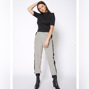 Ro & De Printed Casual Cuffed Hem Pants sZ medium